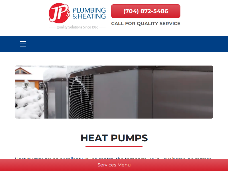 JP’s Plumbing and Heating • Residential Services Heat Pumps — JP's