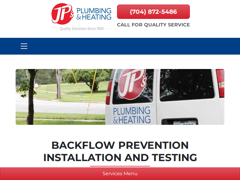 JP’s Plumbing and Heating • Commercial Services Backflow Prevention